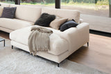KAWOLA Sofa CARA Wohnlandschaft U-Form Cord cremeweiß