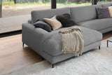 KAWOLA Sofa CARA Wohnlandschaft U-Form Cord grau
