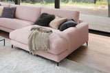 KAWOLA Sofa CARA Wohnlandschaft U-Form Cord rosa