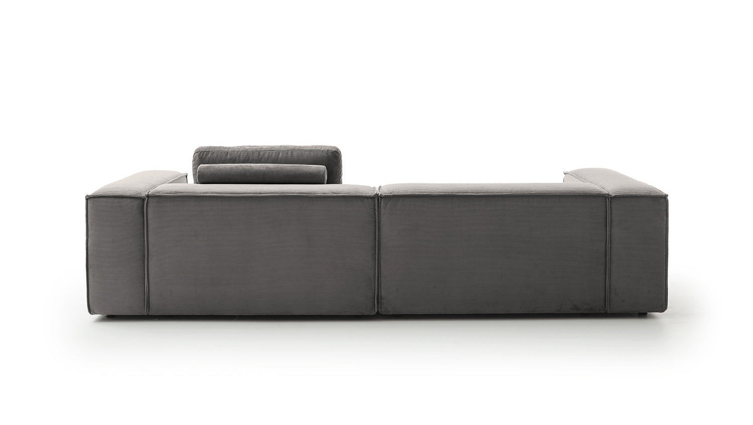 KAWOLA Sofa CARMO 3-Sitzer Feincord anthrazit