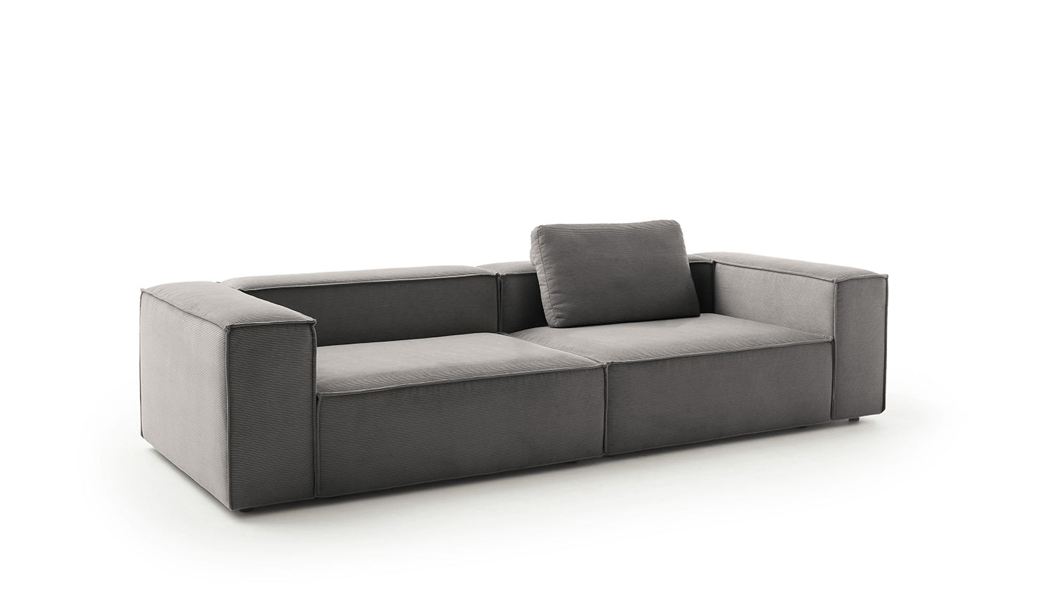 KAWOLA Sofa CARMO 3-Sitzer Feincord anthrazit