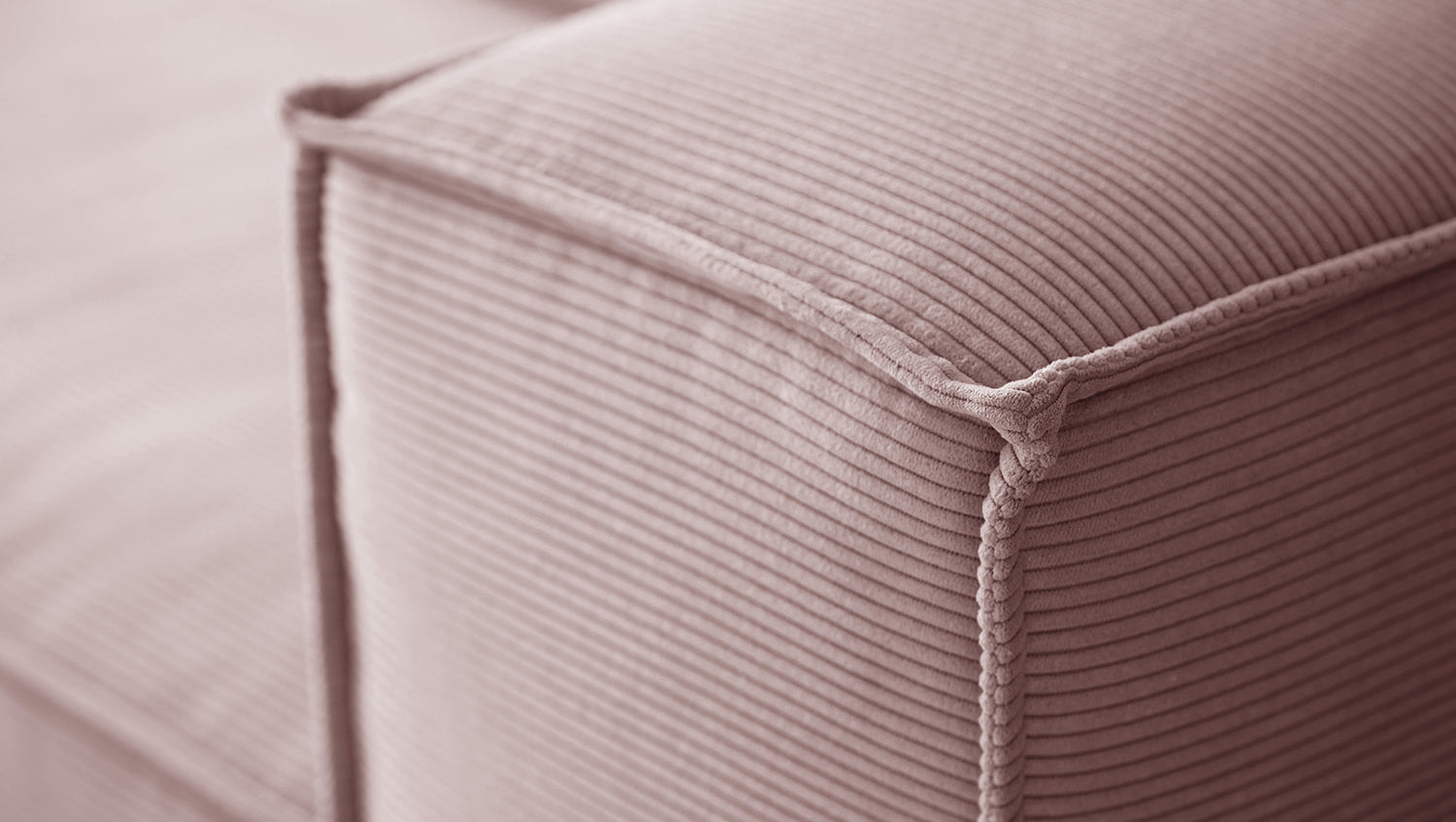 KAWOLA Sofa CARMO 3-Sitzer Feincord rosa