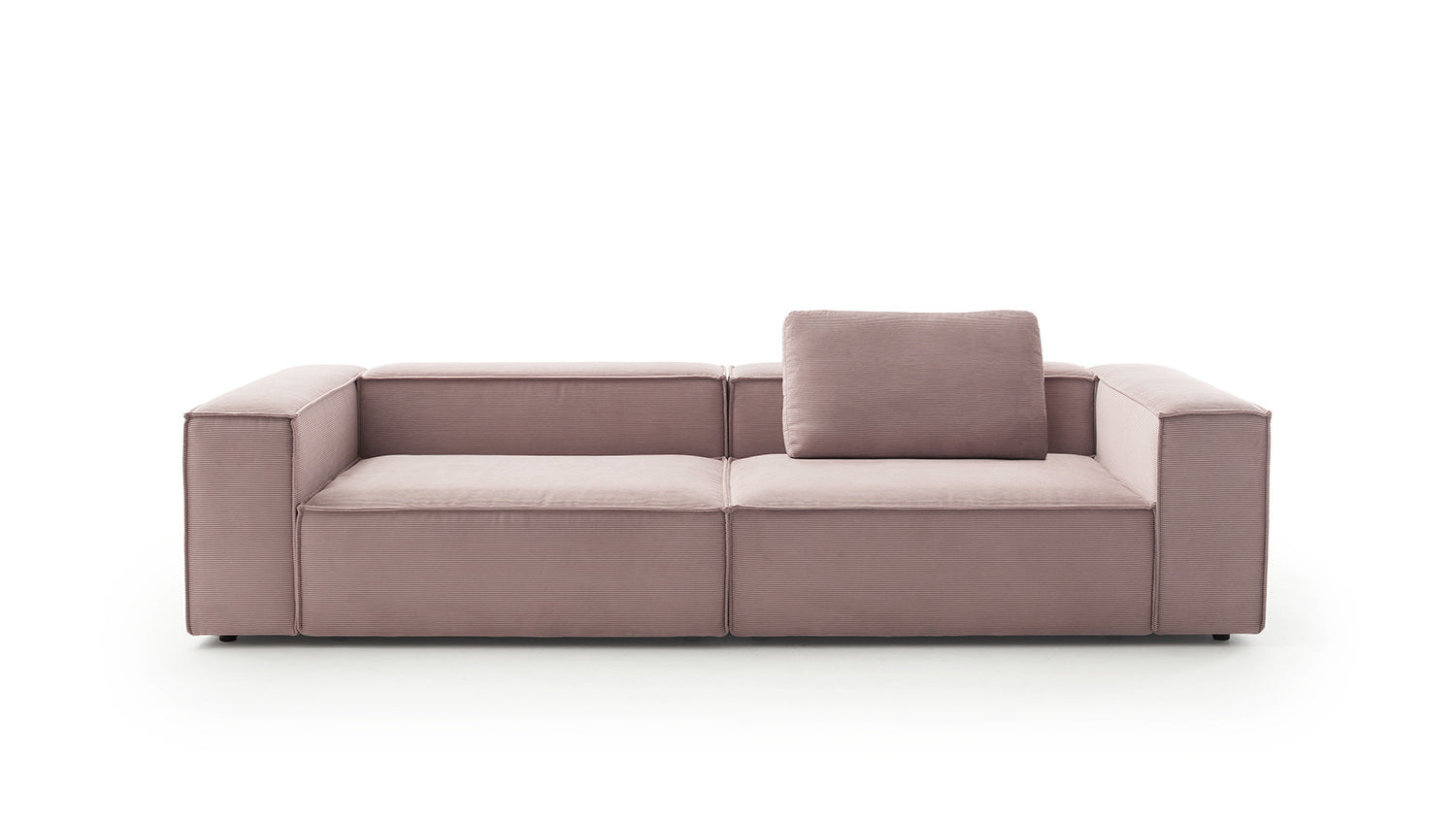 KAWOLA Sofa CARMO 3-Sitzer Feincord rosa
