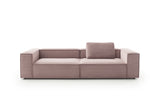 KAWOLA Sofa CARMO 3-Sitzer Feincord rosa