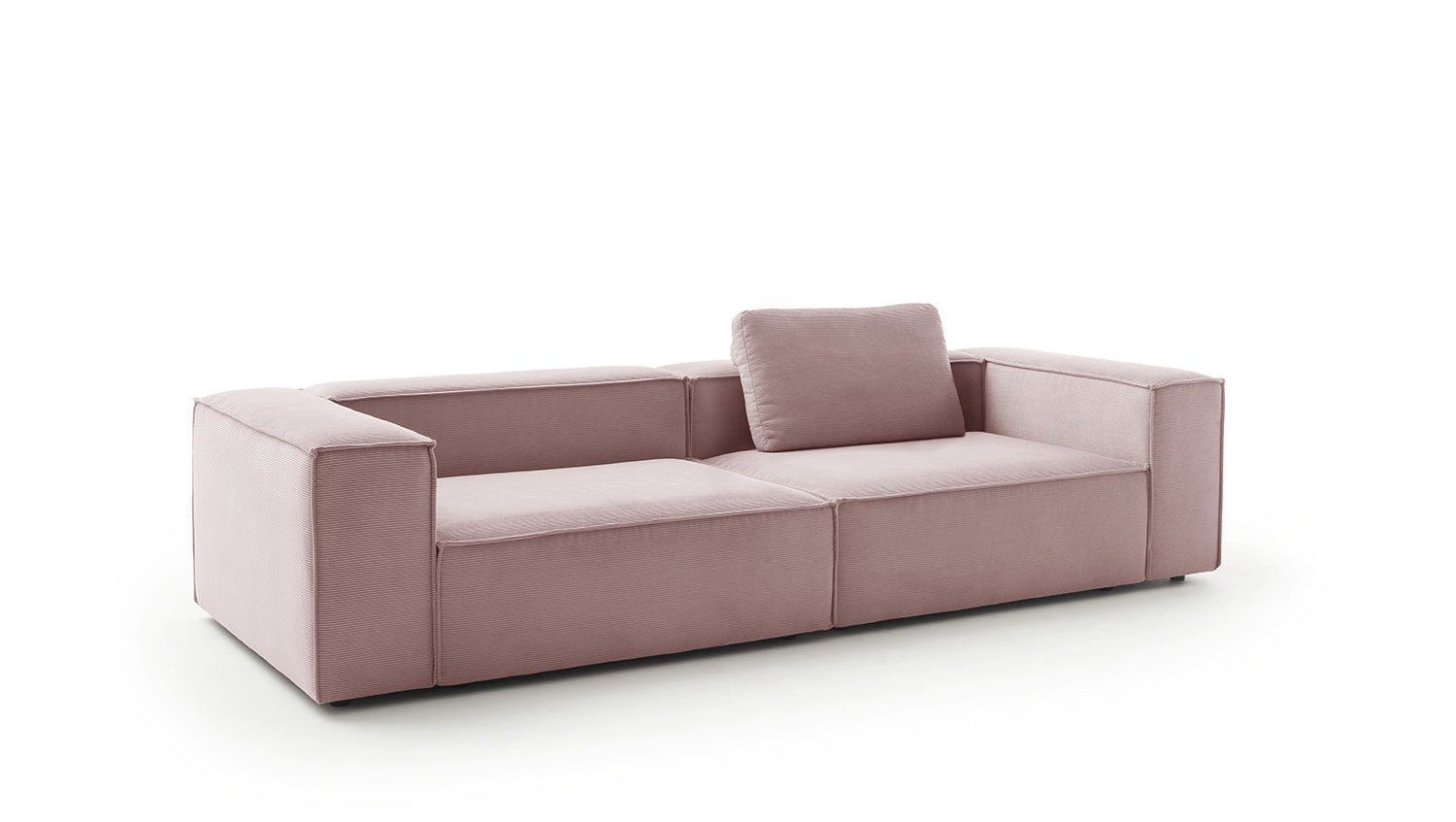 KAWOLA Sofa CARMO 3-Sitzer Feincord rosa