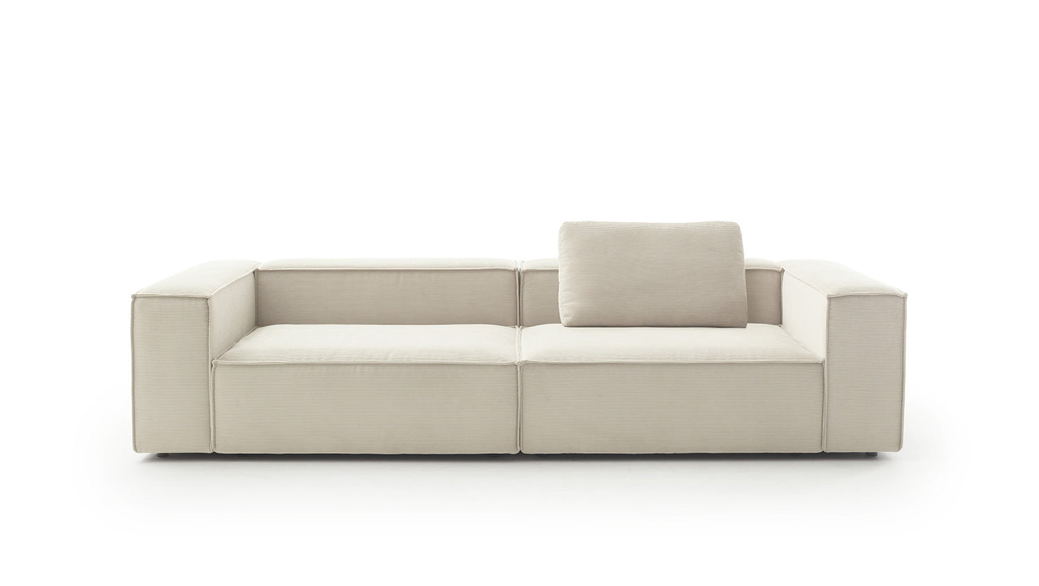 KAWOLA Sofa CARMO 3-Sitzer Feincord weiß