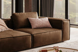 KAWOLA Sofa CARMO 3-Sitzer Leder braun