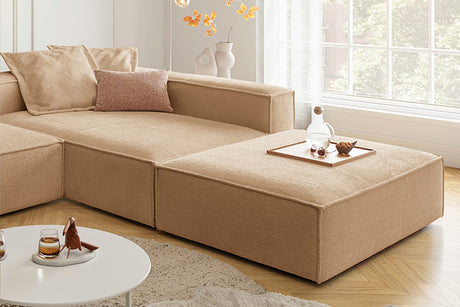 KAWOLA Sofa CARMO Ecksofa Stoff creme