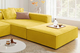 KAWOLA Sofa CARMO Ecksofa Stoff gelb