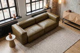 KAWOLA Sofa CELESTE 4-Sitzer Leder camel