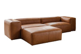 KAWOLA Sofa CELESTE 4-Sitzer Leder cognac