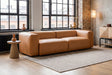 KAWOLA Sofa CELESTE 4-Sitzer Leder cognac, Ohne Zusatzausstattung