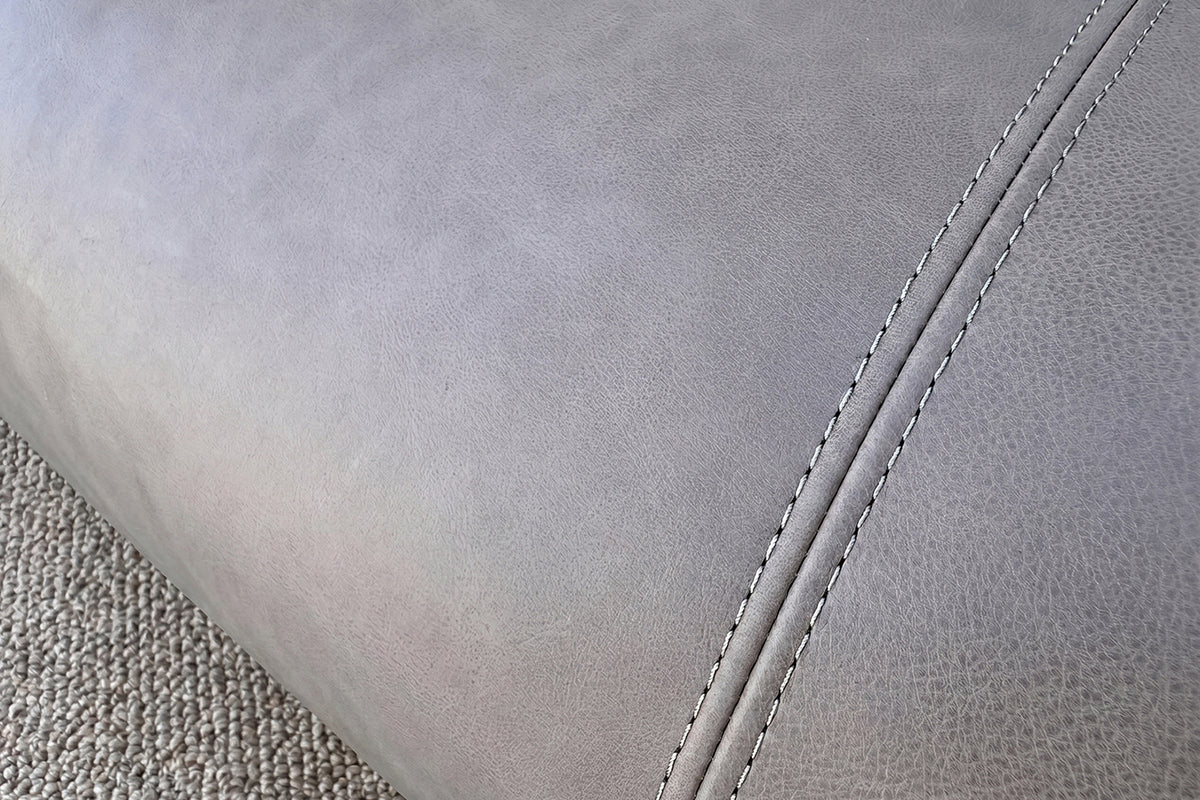 KAWOLA Sofa CELESTE 4-Sitzer Leder grau