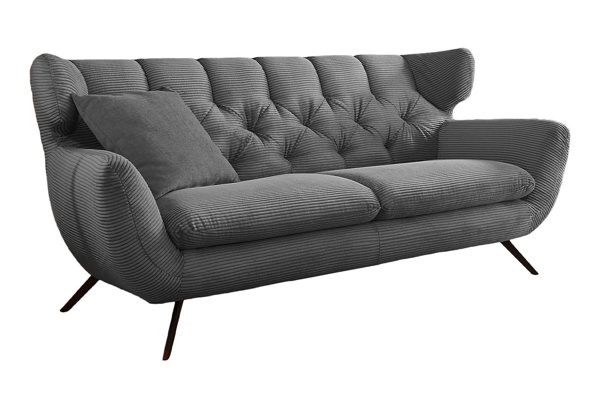 KAWOLA Sofa CHARME Cord grau
