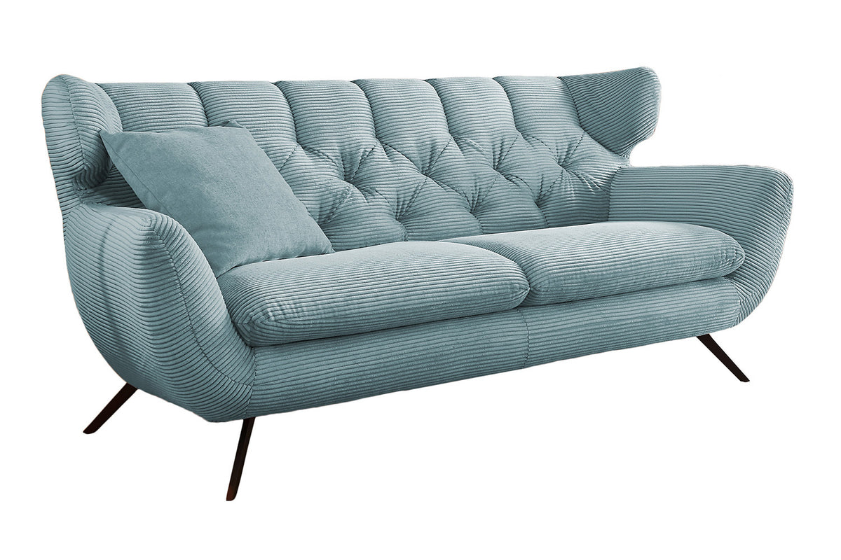 KAWOLA Sofa CHARME Cord hellblau