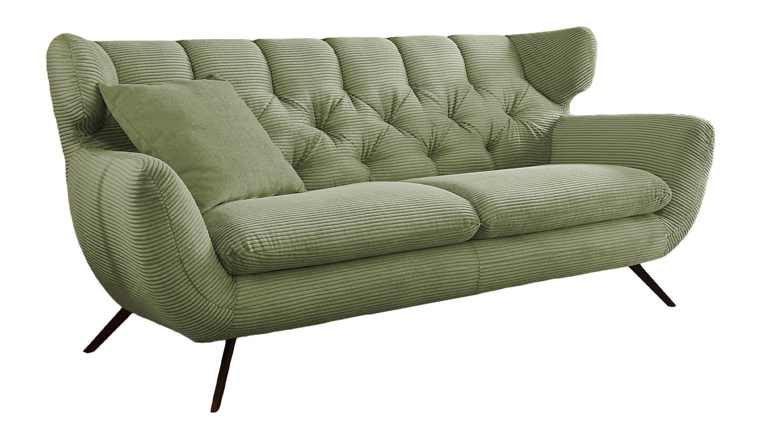 KAWOLA Sofa CHARME Cord olivgrün