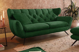 KAWOLA Sofa CHARME Cord smaragd, 3-Sitzer