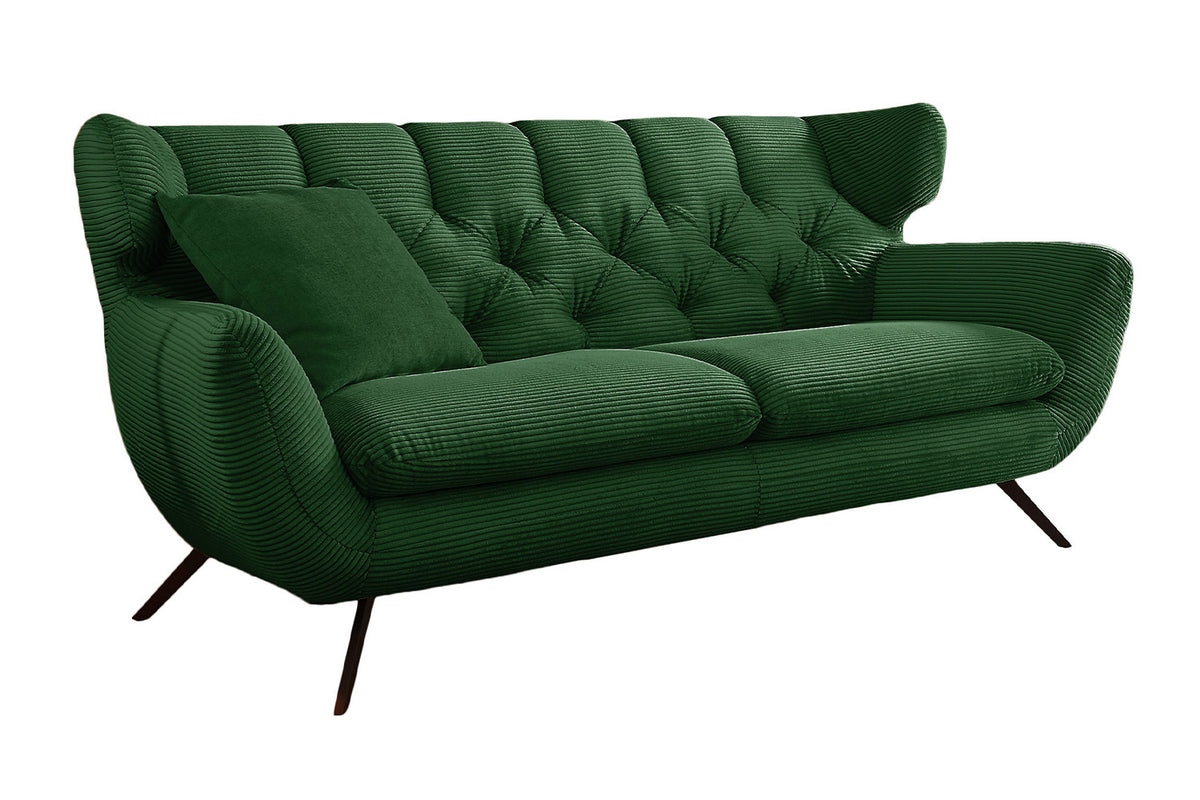 KAWOLA Sofa CHARME Cord smaragd