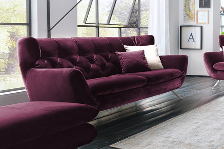KAWOLA Sofa CHARME Velvet purple