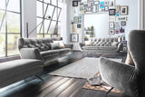 KAWOLA Sofa CHARME Velvet silber
