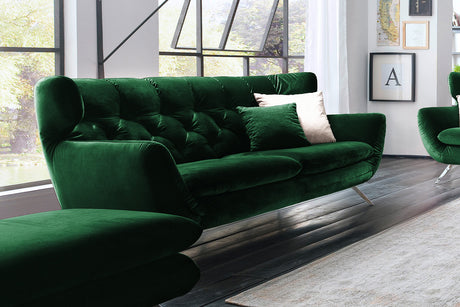 KAWOLA Sofa CHARME Velvet smaragd