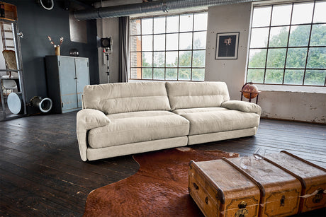 KAWOLA Sofa CINE XXL-Sofa 3-Sitzer Cord cremeweiß