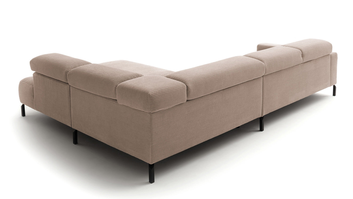 KAWOLA Sofa DELIA Ecksofa Cord taupe
