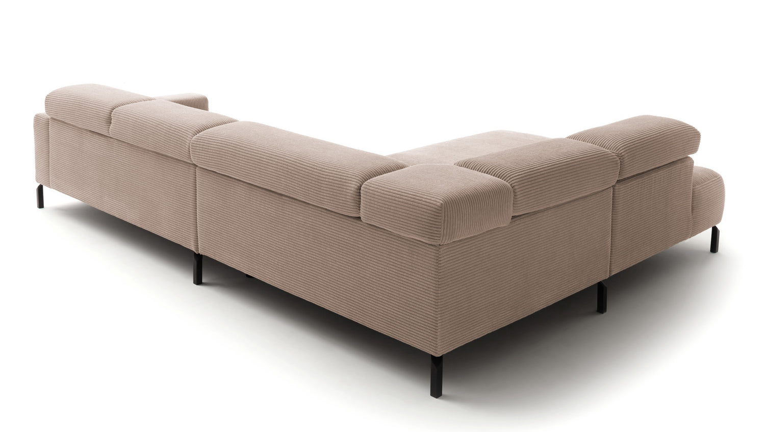 KAWOLA Sofa DELIA Ecksofa Cord taupe