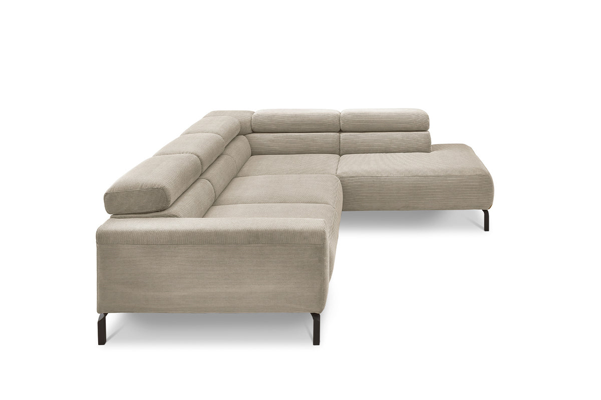 KAWOLA Sofa DELIA Ecksofa Feincord beige