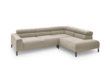 KAWOLA Sofa DELIA Ecksofa Feincord beige