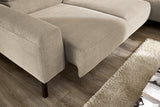 KAWOLA Sofa DELIA Ecksofa Feincord beige