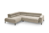 KAWOLA Sofa DELIA Ecksofa Feincord beige