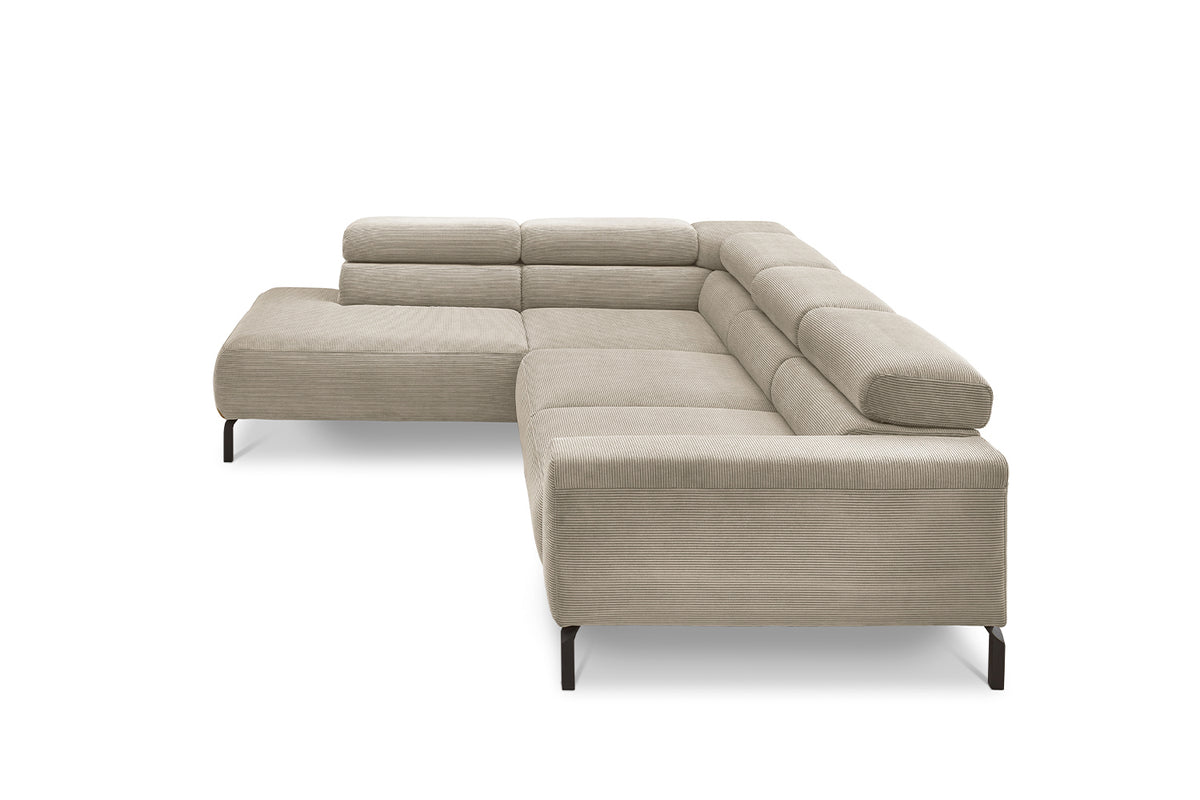 KAWOLA Sofa DELIA Ecksofa Feincord beige