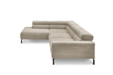 KAWOLA Sofa DELIA Ecksofa Feincord beige