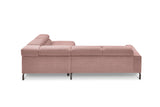 KAWOLA Sofa DELIA Ecksofa Feincord rosa