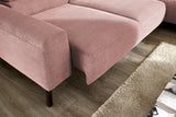 KAWOLA Sofa DELIA Ecksofa Feincord rosa