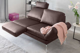 KAWOLA Sofa HURRICANE 2-Sitzer Leder braun