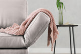 KAWOLA Sofa HURRICANE 2-Sitzer Leder hellgrau