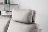 KAWOLA Sofa HURRICANE 2-Sitzer Leder hellgrau