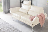 KAWOLA Sofa HURRICANE 2-Sitzer Leder weiß