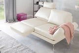 KAWOLA Sofa HURRICANE 2-Sitzer Leder weiß