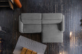 KAWOLA Sofa LAISKA Ecksofa Cord grau