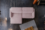 KAWOLA Sofa LAISKA Ecksofa Cord rosa