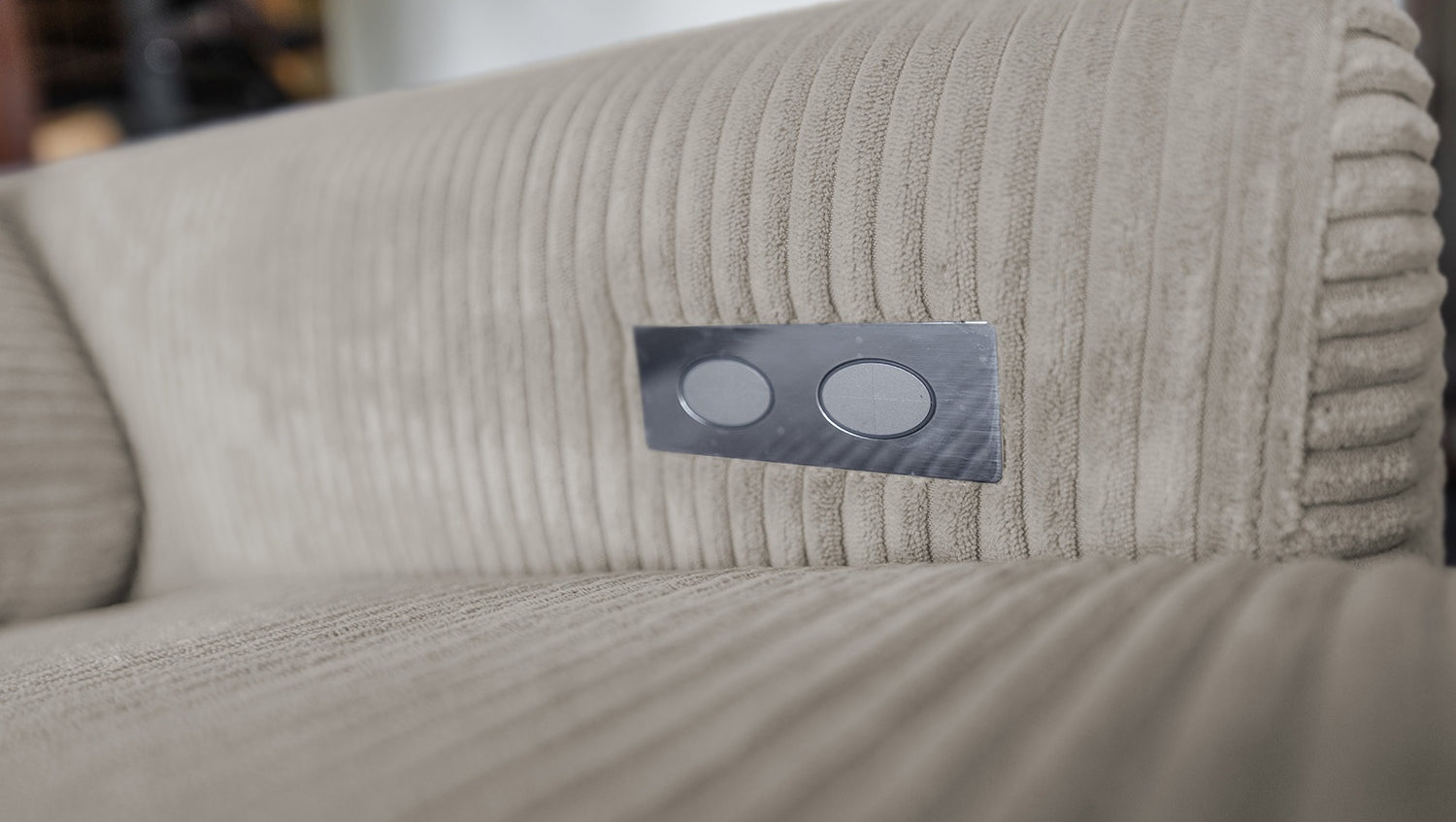 KAWOLA Sofa LAISKA Ecksofa Cord steingrau