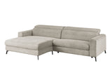 KAWOLA Sofa LAISKA Ecksofa Cord steingrau