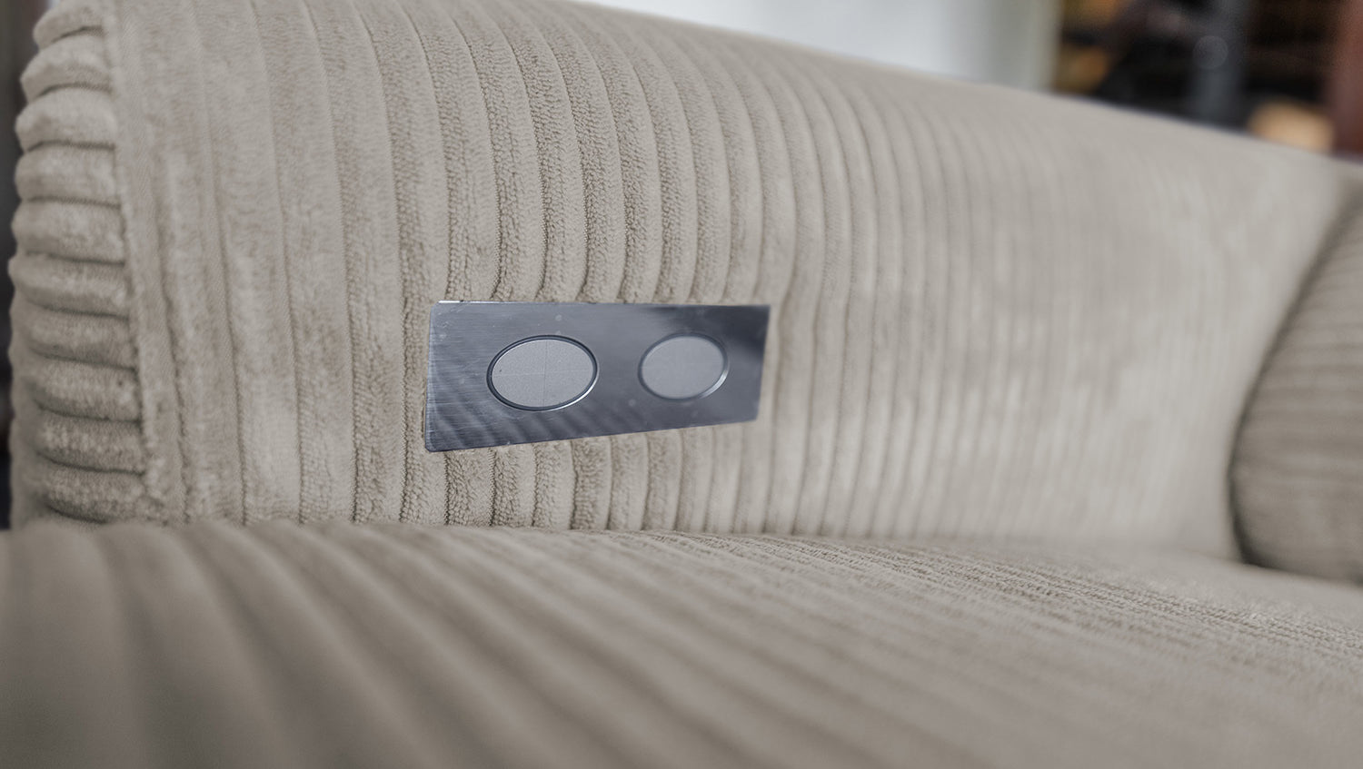 KAWOLA Sofa LAISKA Ecksofa Cord steingrau