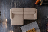 KAWOLA Sofa LAISKA Ecksofa Cord taupe