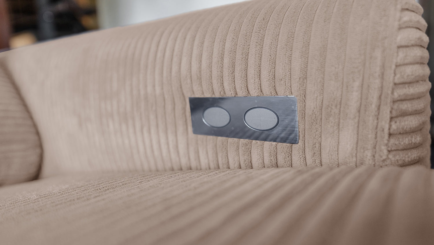 KAWOLA Sofa LAISKA Ecksofa Cord taupe