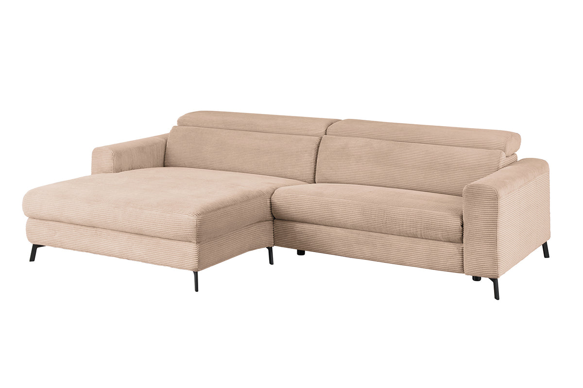 KAWOLA Sofa LAISKA Ecksofa Cord taupe