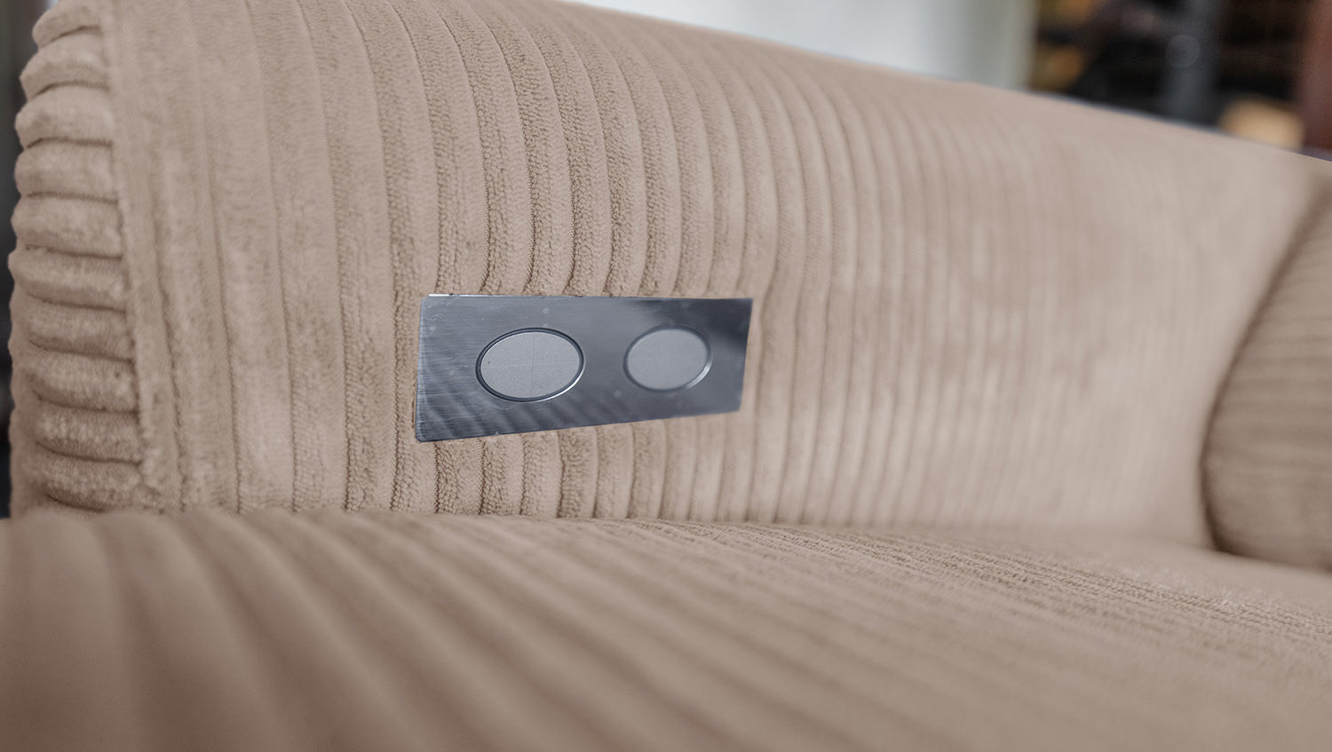 KAWOLA Sofa LAISKA Ecksofa Cord taupe